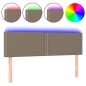 vidaXL Cabecero con LED de tela gris taupe 144x5x78/88 cm vidaXL Cabecero con LED de tela gris taupe 144x5x78/88 cm