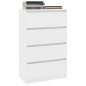 vidaXL Aparador de madera contrachapada blanco 60x35x98,5 cm vidaXL Aparador de madera contrachapada blanco 60x35x98,5 cm
