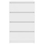vidaXL Aparador de madera contrachapada blanco 60x35x98,5 cm vidaXL Aparador de madera contrachapada blanco 60x35x98,5 cm