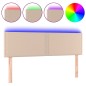 vidaXL Cabecero con LED cuero sintético color capuchino 144x5x78/88 cm vidaXL Cabecero con LED cuero sintético color capuchino 144x5x78/88 cm