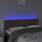 vidaXL Cabecero con LED cuero sintético marrón 144x5x78/88 cm vidaXL Cabecero con LED cuero sintético marrón 144x5x78/88 cm