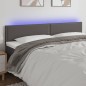 vidaXL Cabecero con LED cuero sintético gris 200x5x78/88 cm vidaXL Cabecero con LED cuero sintético gris 200x5x78/88 cm