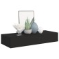 vidaXL Estantes de pared con cajón 2 uds MDF negro 60x23,5x10 cm vidaXL Estantes de pared con cajón 2 uds MDF negro 60x23,5x10 cm