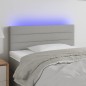 vidaXL Cabecero con luces LED de tela gris claro 80x5x78/88 cm vidaXL Cabecero con luces LED de tela gris claro 80x5x78/88 cm