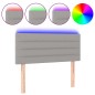 vidaXL Cabecero con luces LED de tela gris claro 80x5x78/88 cm vidaXL Cabecero con luces LED de tela gris claro 80x5x78/88 cm