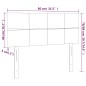 vidaXL Cabecero con LED de terciopelo gris claro 80x5x78/88 cm vidaXL Cabecero con LED de terciopelo gris claro 80x5x78/88 cm