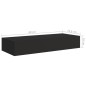 vidaXL Estantes de pared con cajón 2 uds MDF negro 60x23,5x10 cm vidaXL Estantes de pared con cajón 2 uds MDF negro 60x23,5x10 cm