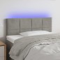 vidaXL Cabecero con LED de terciopelo gris claro 100x5x78/88 cm vidaXL Cabecero con LED de terciopelo gris claro 100x5x78/88 cm