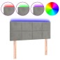 vidaXL Cabecero con LED de terciopelo gris claro 100x5x78/88 cm vidaXL Cabecero con LED de terciopelo gris claro 100x5x78/88 cm