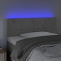 vidaXL Cabecero con LED de terciopelo gris claro 100x5x78/88 cm vidaXL Cabecero con LED de terciopelo gris claro 100x5x78/88 cm