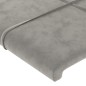 vidaXL Cabecero con LED de terciopelo gris claro 100x5x78/88 cm vidaXL Cabecero con LED de terciopelo gris claro 100x5x78/88 cm