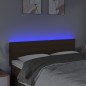 vidaXL Cabecero con LED de tela marrón oscuro 144x5x78/88 cm vidaXL Cabecero con LED de tela marrón oscuro 144x5x78/88 cm
