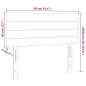 vidaXL Cabecero con LED de tela color crema 90x5x78/88 cm vidaXL Cabecero con LED de tela color crema 90x5x78/88 cm