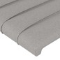 vidaXL Cabecero con LED de tela gris claro 180x5x78/88 cm