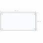 vidaXL Protector contra salpicaduras cocina vidrio templado 80x40 cm vidaXL Protector contra salpicaduras cocina vidrio templado 80x40 cm