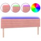 vidaXL Cabecero con LED de terciopelo rosa 180x5x78/88 cm vidaXL Cabecero con LED de terciopelo rosa 180x5x78/88 cm