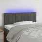 vidaXL Cabecero con LED de terciopelo gris oscuro 80x5x78/88 cm vidaXL Cabecero con LED de terciopelo gris oscuro 80x5x78/88 cm