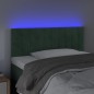 vidaXL Cabecero con LED de terciopelo verde oscuro 100x5x78/88 cm vidaXL Cabecero con LED de terciopelo verde oscuro 100x5x78/88 cm