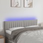 vidaXL Cabecero con LED de tela gris claro 144x5x78/88 cm