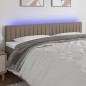 vidaXL Cabecero con LED de tela gris taupe 160x5x78/88 cm vidaXL Cabecero con LED de tela gris taupe 160x5x78/88 cm