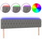 vidaXL Cabecero con LED de tela gris oscuro 200x7x78/88 cm vidaXL Cabecero con LED de tela gris oscuro 200x7x78/88 cm