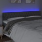 vidaXL Cabecero con LED de tela gris oscuro 200x7x78/88 cm vidaXL Cabecero con LED de tela gris oscuro 200x7x78/88 cm