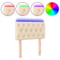vidaXL Cabecero con LED de tela color crema 80x7x78/88 cm vidaXL Cabecero con LED de tela color crema 80x7x78/88 cm