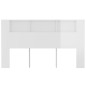 vidaXL Mueble cabecero blanco brillante 180x18,5x104,5 cm vidaXL Mueble cabecero blanco brillante 180x18,5x104,5 cm