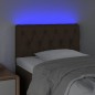 vidaXL Cabecero con LED de tela marrón oscuro 80x7x78/88 cm vidaXL Cabecero con LED de tela marrón oscuro 80x7x78/88 cm
