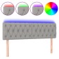vidaXL Cabecero con LED de tela gris claro 144x7x78/88 cm vidaXL Cabecero con LED de tela gris claro 144x7x78/88 cm
