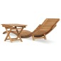 vidaXL Tumbona plegable con mesa de madera maciza de teca vidaXL Tumbona plegable con mesa de madera maciza de teca