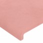 vidaXL Cabecero con luces LED terciopelo rosa 100x5x118/128 cm 