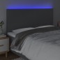 vidaXL Cabecero con luces LED tela gris oscuro 160x5x118/128 cm vidaXL Cabecero con luces LED tela gris oscuro 160x5x118/128 cm