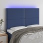 vidaXL Cabecero con luces LED tela azul 144x5x118/128 cm vidaXL Cabecero con luces LED tela azul 144x5x118/128 cm