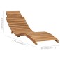 vidaXL Tumbona plegable con mesa de madera maciza de teca vidaXL Tumbona plegable con mesa de madera maciza de teca