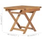 vidaXL Tumbona plegable con mesa de madera maciza de teca vidaXL Tumbona plegable con mesa de madera maciza de teca