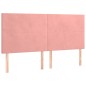 vidaXL Cabecero con luces LED terciopelo rosa 200x5x118/128 cm vidaXL Cabecero con luces LED terciopelo rosa 200x5x118/128 cm