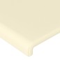 vidaXL Cabecero con luces LED cuero sintético crema 144x5x118/128 cm