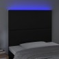 vidaXL Cabecero con luces LED cuero sintético negro 90x5x118/128 cm vidaXL Cabecero con luces LED cuero sintético negro 90x5x118/128 cm