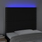 vidaXL Cabecero con luces LED tela negro 80x5x118/128 cm vidaXL Cabecero con luces LED tela negro 80x5x118/128 cm