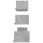 vidaXL Estantes de pared 3 piezas madera contrachapada gris hormigón vidaXL Estantes de pared 3 piezas madera contrachapada gris hormigón