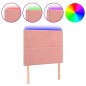 vidaXL Cabecero con luces LED terciopelo rosa 80x5x118/128 cm vidaXL Cabecero con luces LED terciopelo rosa 80x5x118/128 cm