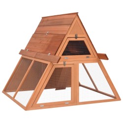 vidaXL Conejera de madera maciza de abeto 152x127x109,5 cm