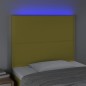 vidaXL Cabecero con luces LED tela verde 100x5x118/128 cm vidaXL Cabecero con luces LED tela verde 100x5x118/128 cm