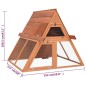 vidaXL Conejera de madera maciza de abeto 152x127x109,5 cm vidaXL Conejera de madera maciza de abeto 152x127x109,5 cm
