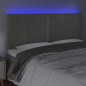 vidaXL Cabecero con luces LED terciopelo gris claro 180x5x118/128 cm vidaXL Cabecero con luces LED terciopelo gris claro 180x5x118/128 cm