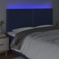 vidaXL Cabecero con luces LED tela azul 200x5x118/128 cm vidaXL Cabecero con luces LED tela azul 200x5x118/128 cm
