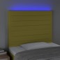 vidaXL Cabecero con luces LED tela verde 80x5x118/128 cm vidaXL Cabecero con luces LED tela verde 80x5x118/128 cm