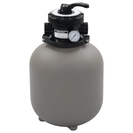 vidaXL Filtro de arena de piscina válvula de 4 posiciones gris 350 mm