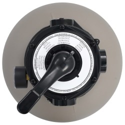 vidaXL Filtro de arena de piscina válvula de 4 posiciones gris 350 mm